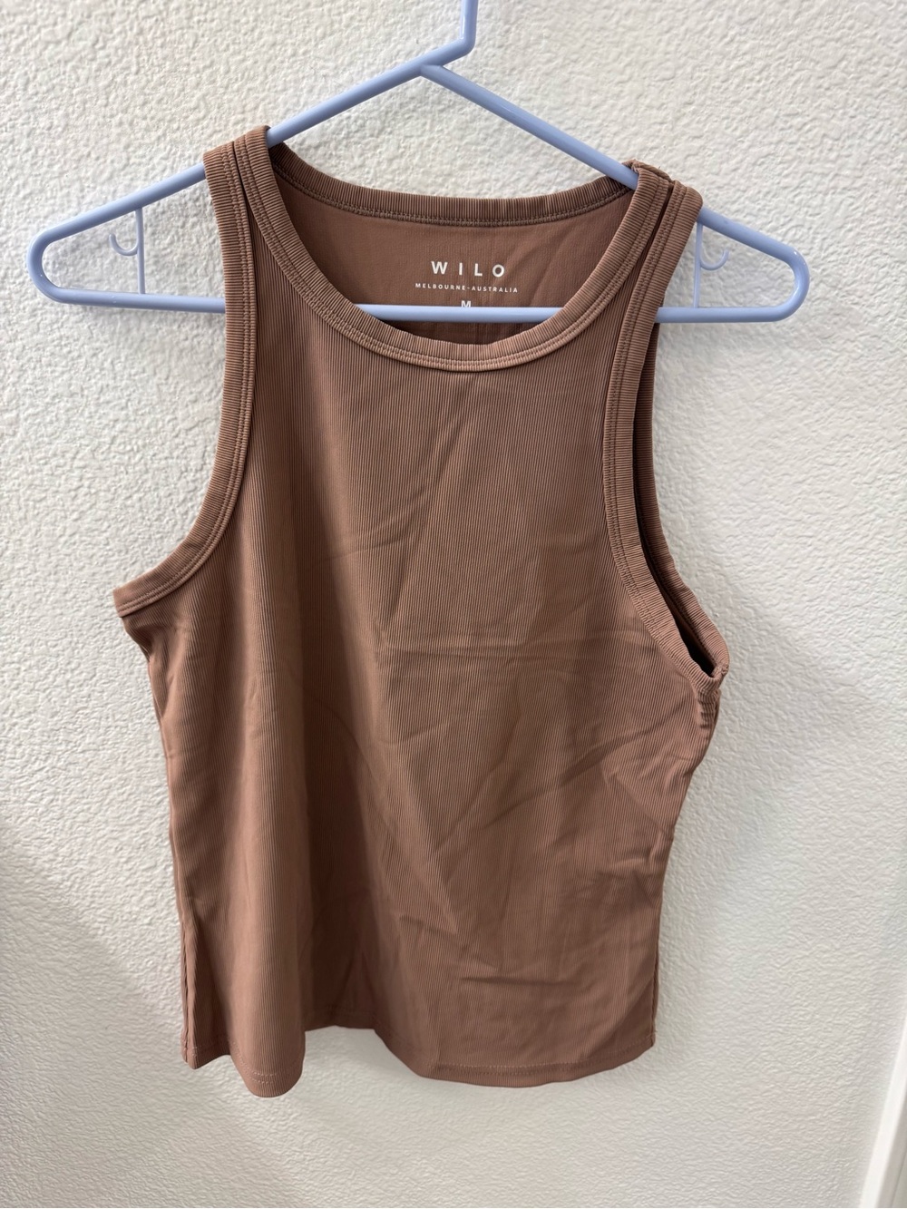 Women's mauve  Ribbed workout Tank Top